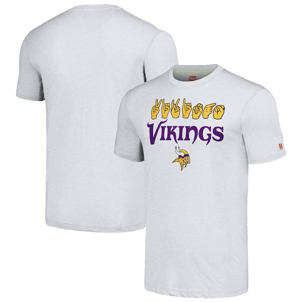 NFL Minnesota Vikings Homage Unisex The NFL ASL Collection by Love Sign American Sign Language T-Shirt