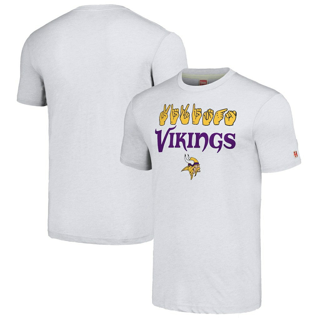 NFL Minnesota Vikings Homage Unisex The NFL ASL Collection by Love Sign American Sign Language T-Shirt