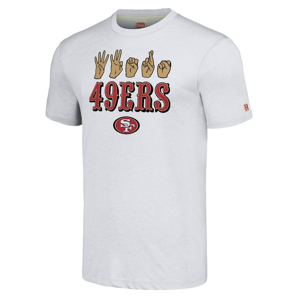 NFL San Francisco 49ers Homage Unisex The NFL ASL Collection by Love Sign American Sign Language T-Shirt