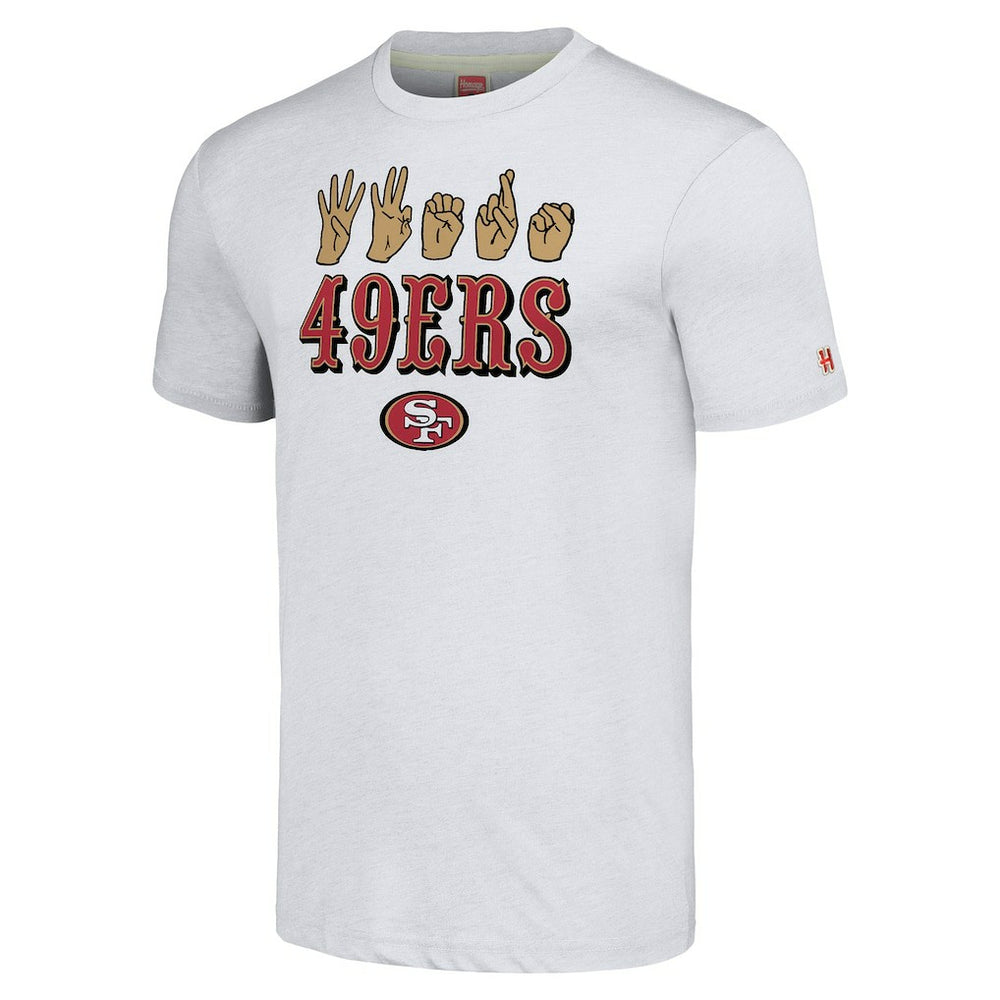 NFL San Francisco 49ers Homage Unisex The NFL ASL Collection by Love Sign American Sign Language T-Shirt