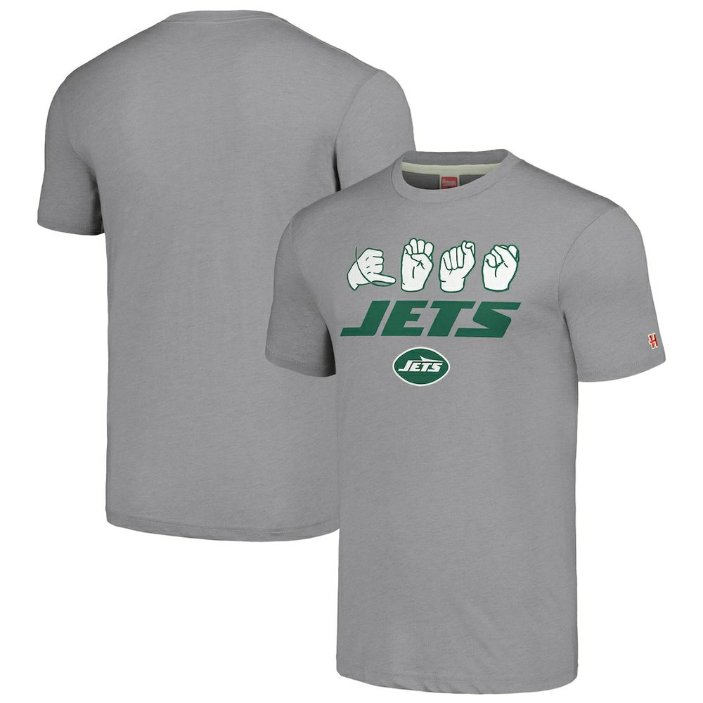 NFL New York Jets Homage Unisex The NFL ASL Collection by Love Sign American Sign Language T-Shirt