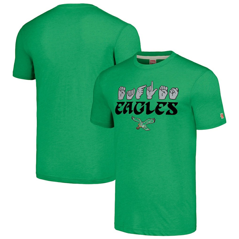 NFL Philadelphia Eagles Homage Unisex The NFL ASL Collection by Love Sign American Sign Language T-Shirt