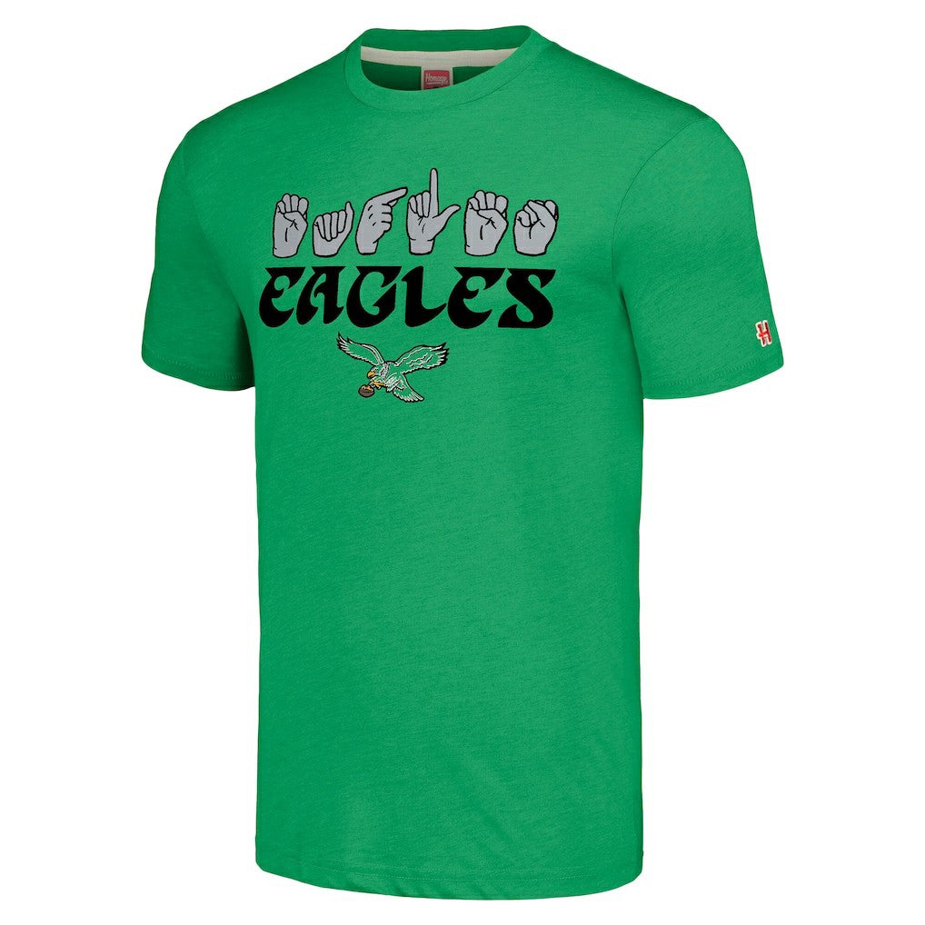 NFL Philadelphia Eagles Homage Unisex The NFL ASL Collection by Love Sign American Sign Language T-Shirt