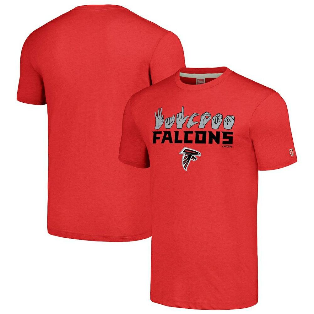 NFL Atlanta Falcons Homage Unisex The NFL ASL Collection by Love Sign American Sign Language T-Shirt