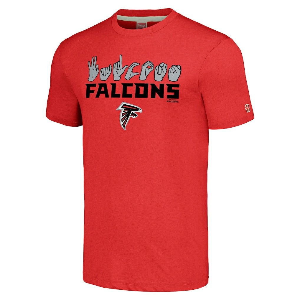 NFL Atlanta Falcons Homage Unisex The NFL ASL Collection by Love Sign American Sign Language T-Shirt