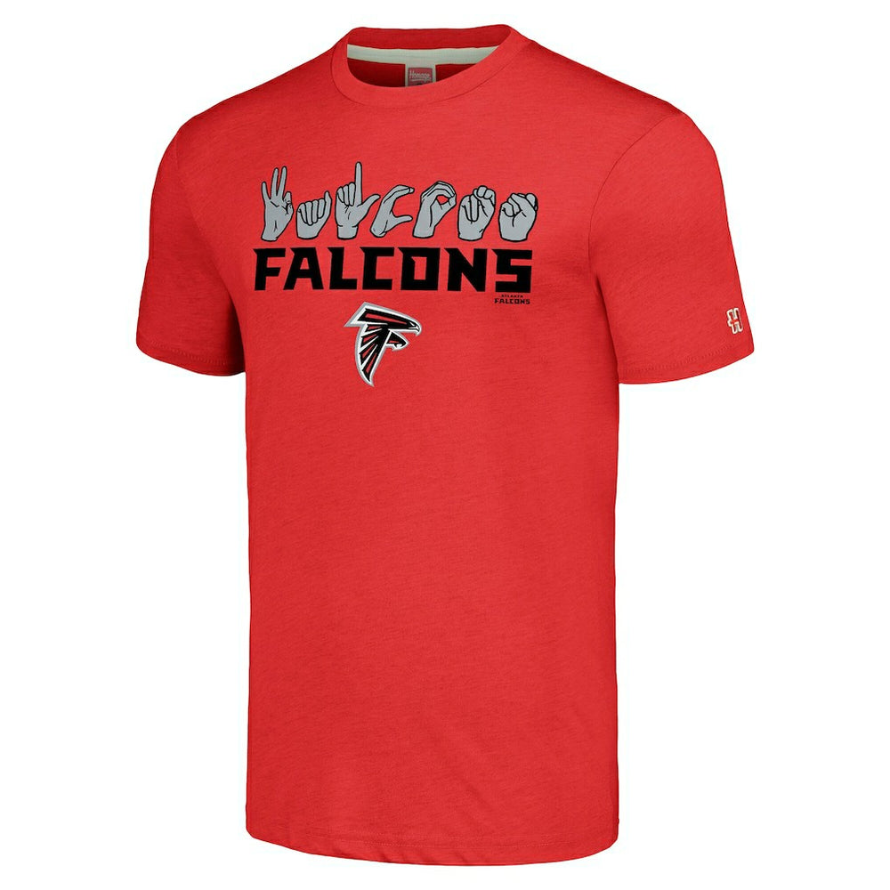 NFL Atlanta Falcons Homage Unisex The NFL ASL Collection by Love Sign American Sign Language T-Shirt