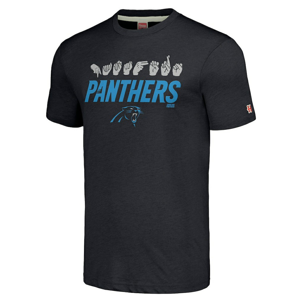 NFL Carolina Panthers Homage Unisex The NFL ASL Collection by Love Sign American Sign Language T-Shirt
