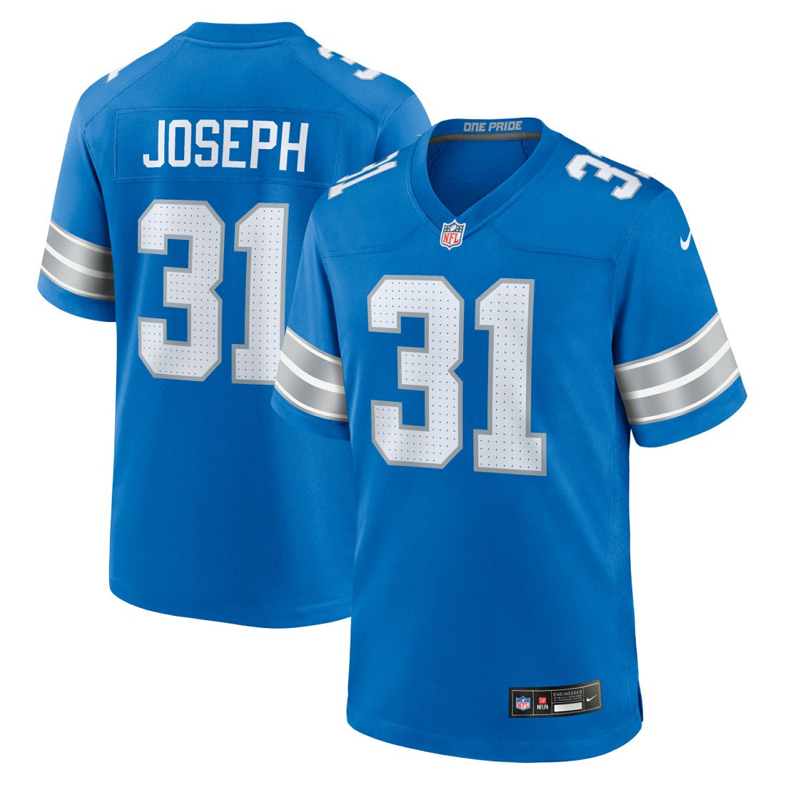 NFL Detroit Lions Kerby Joseph  Team Game Jersey