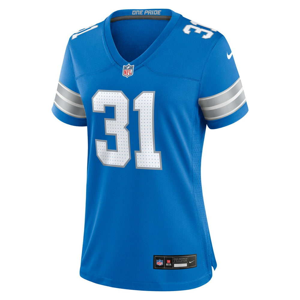 NFL Detroit Lions Kerby Joseph  Women's Team Game Jersey
