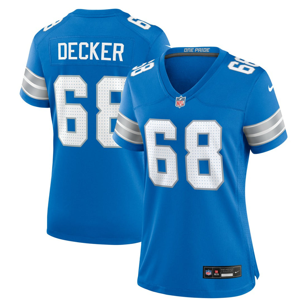 NFL Detroit Lions Taylor Decker  Women's Team Game Jersey