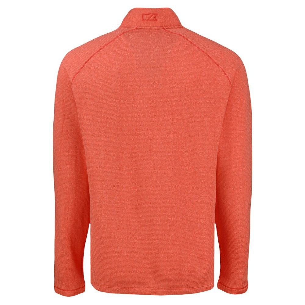 Baltimore Orioles Cutter & Buck Peshastin Eco Fleece Recycled Raglan Quarter-Zip Top - Heather Orange