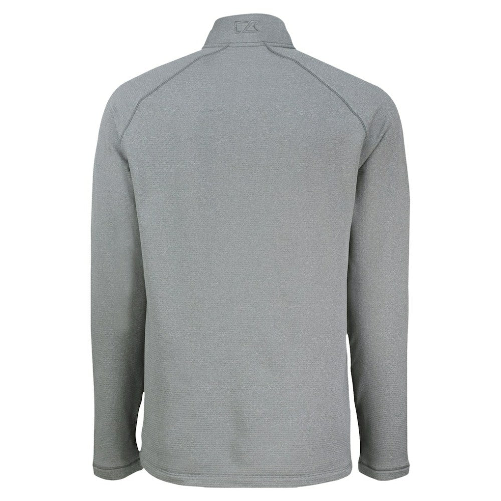 Boston Red Sox Cutter & Buck Peshastin Eco Fleece Recycled Raglan Quarter-Zip Top - Heather Gray