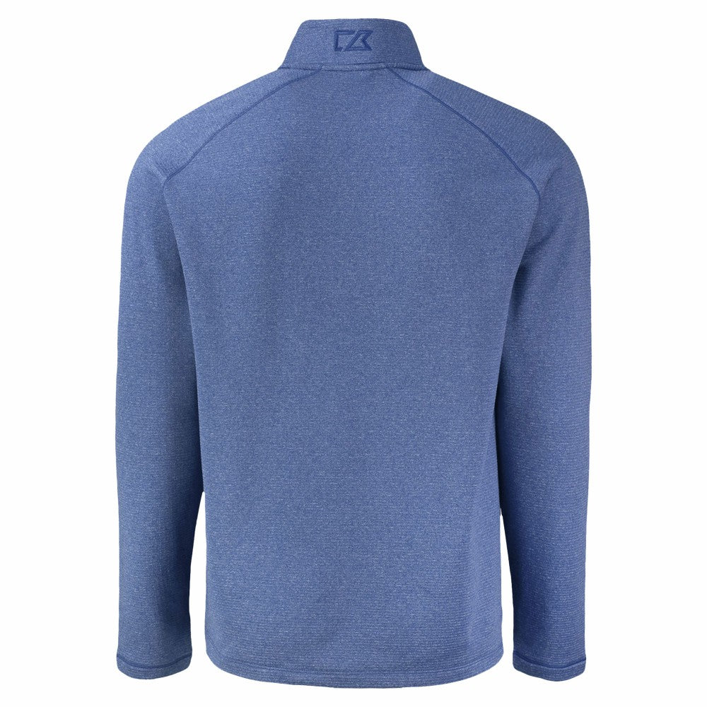 Kansas City Royals Cutter & Buck Peshastin Eco Fleece Recycled Raglan Quarter-Zip Top - Heather Blue