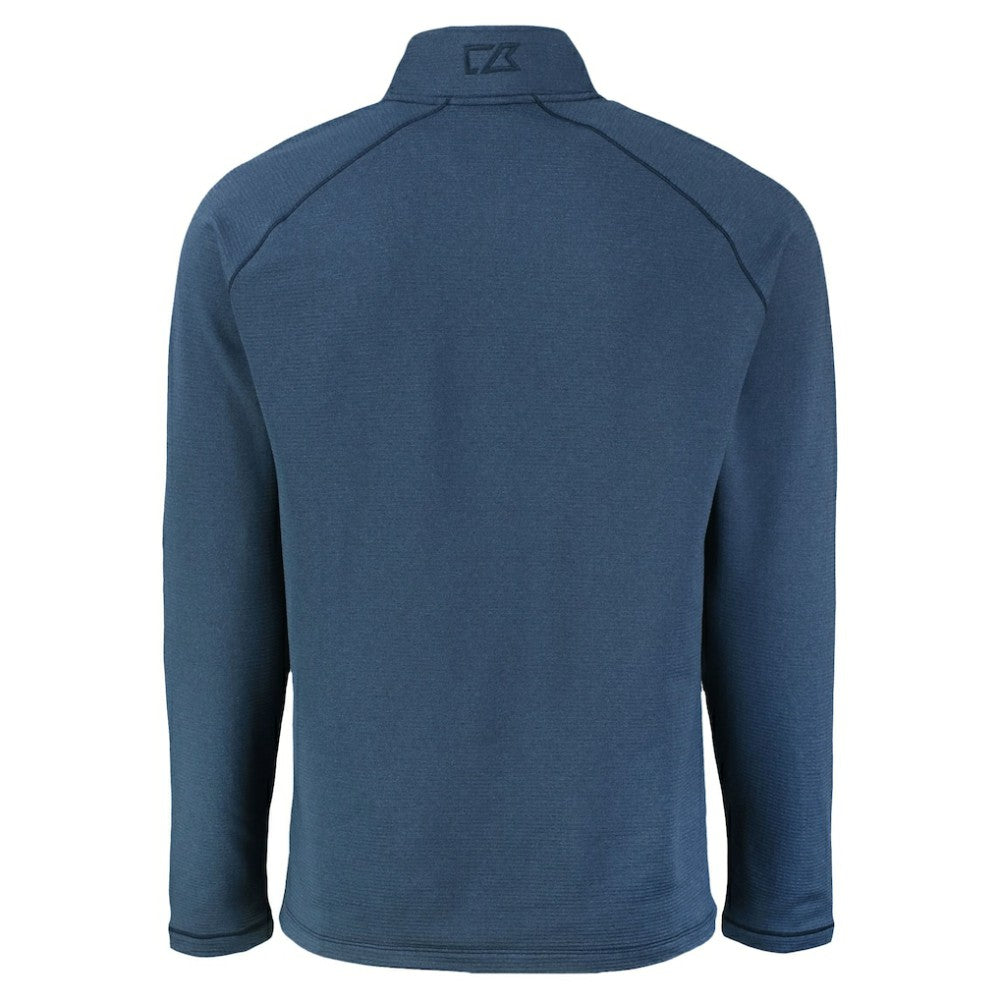 Chicago Cubs Cutter & Buck Peshastin Eco Fleece Recycled Raglan Quarter-Zip Top - Heather Navy