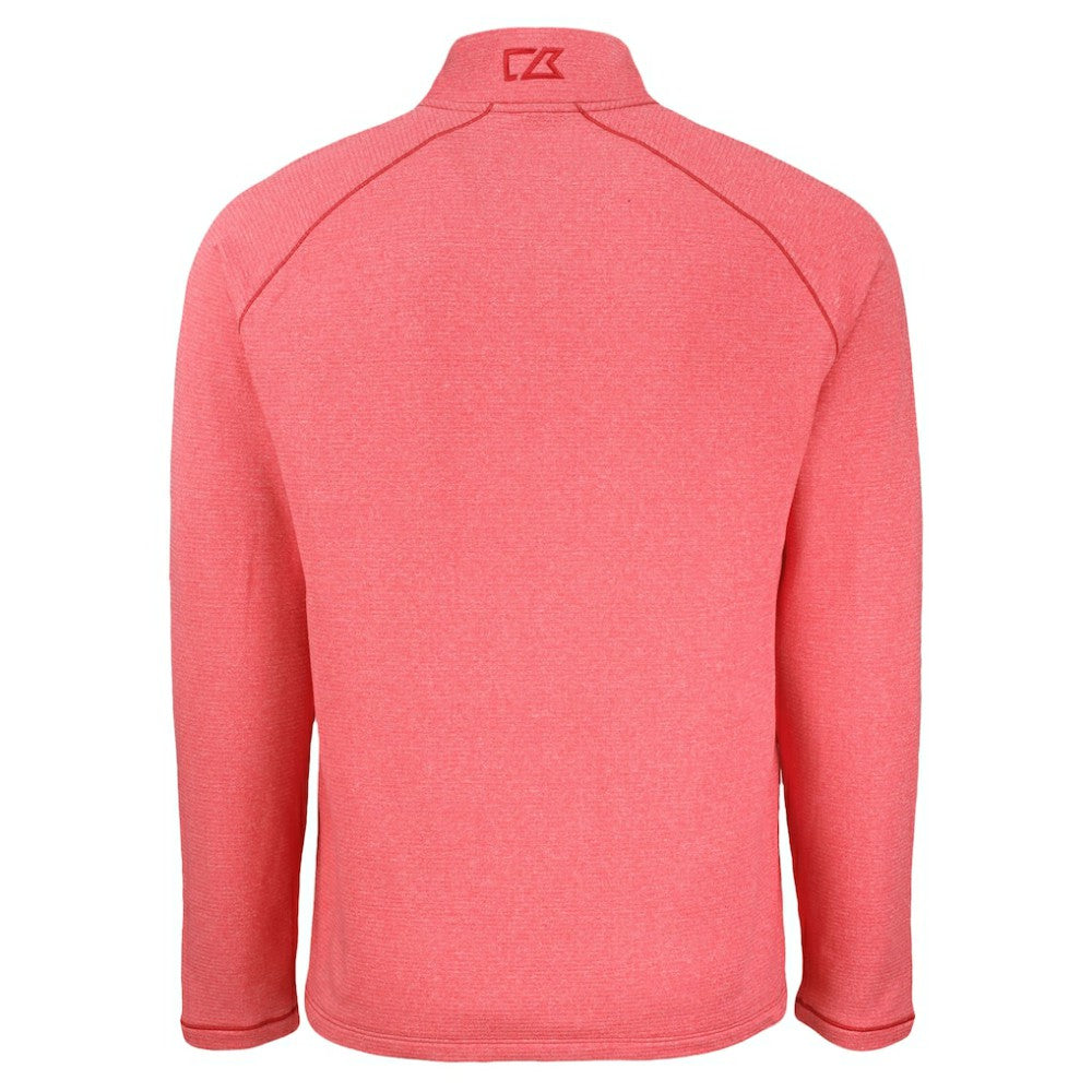 Chicago Cubs Cutter & Buck Peshastin Eco Fleece Recycled Raglan Quarter-Zip Top - Heather Red