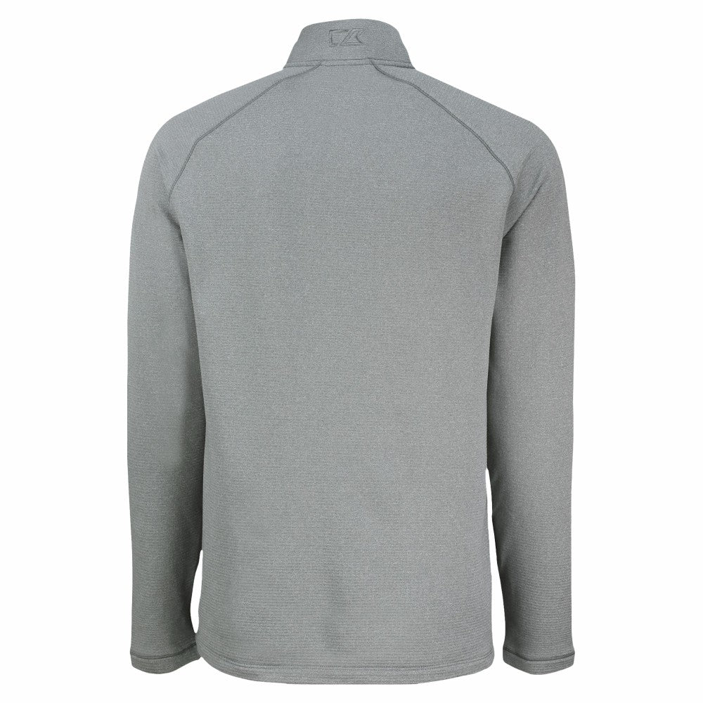 Cincinnati Reds Cutter & Buck Peshastin Eco Fleece Recycled Raglan Quarter-Zip Top - Heather Gray