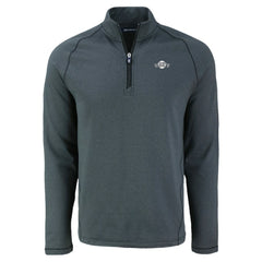 San Francisco Giants Cutter & Buck Peshastin Eco Fleece Recycled Raglan Quarter-Zip Top - Heather Black