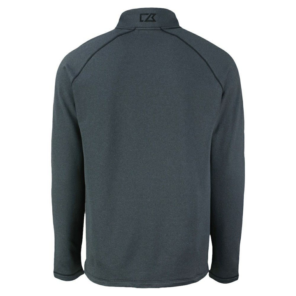 San Francisco Giants Cutter & Buck Peshastin Eco Fleece Recycled Raglan Quarter-Zip Top - Heather Black