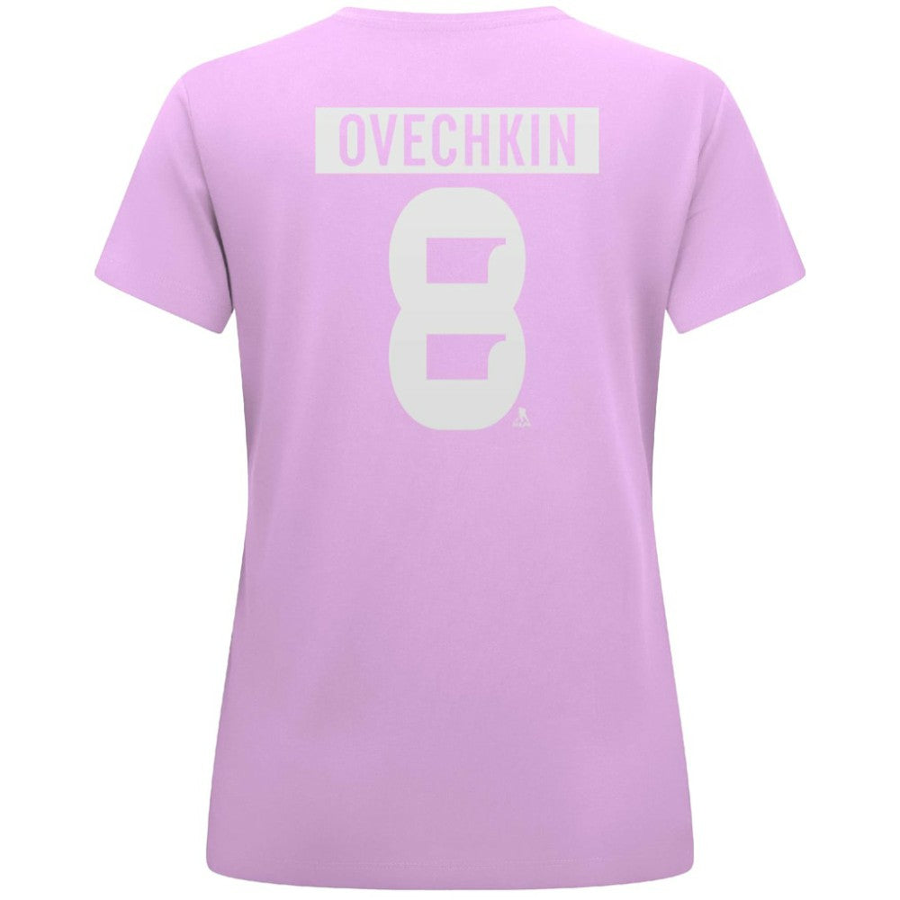 Alexander Ovechkin Washington Capitals Levelwear Women's Hockey Fights Cancer Anthem Name & Number T-Shirt