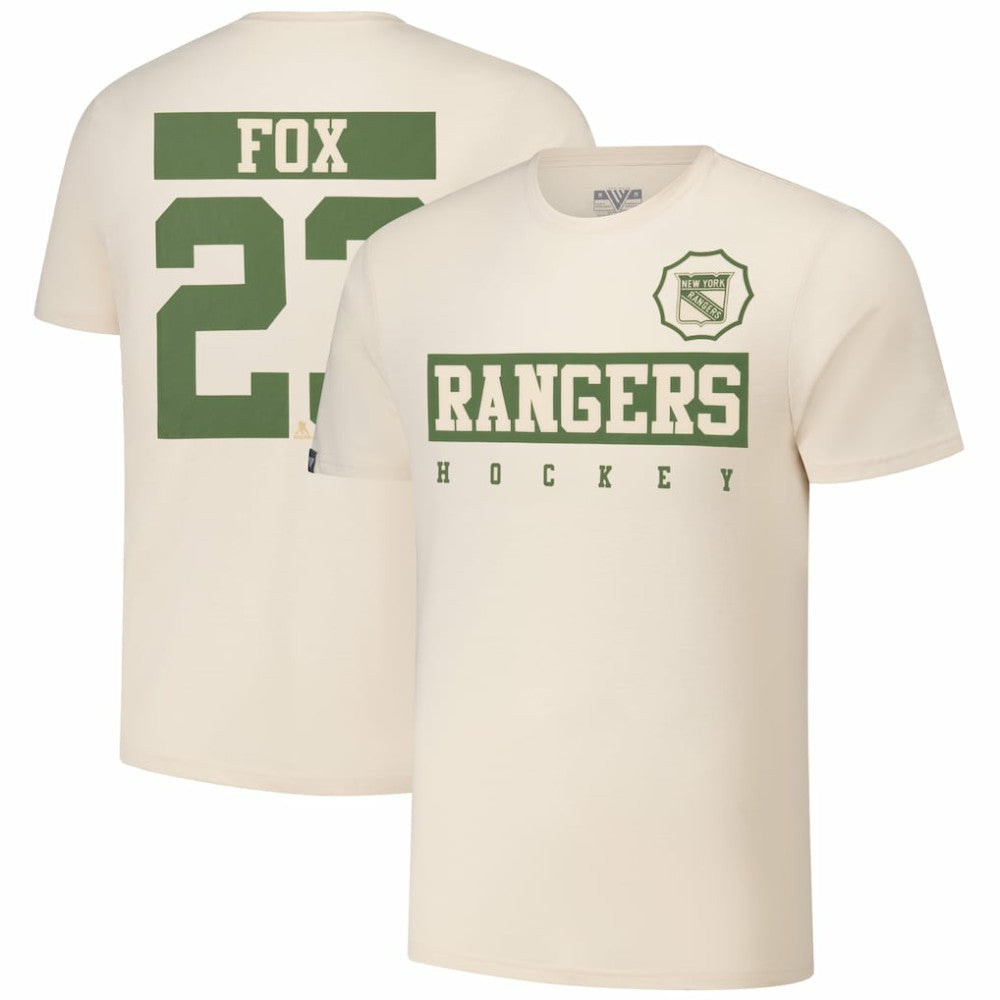 Adam Fox New York Rangers Levelwear 2024 NHL Military Appreciation Richmond Delta Player Name & Number T-Shirt