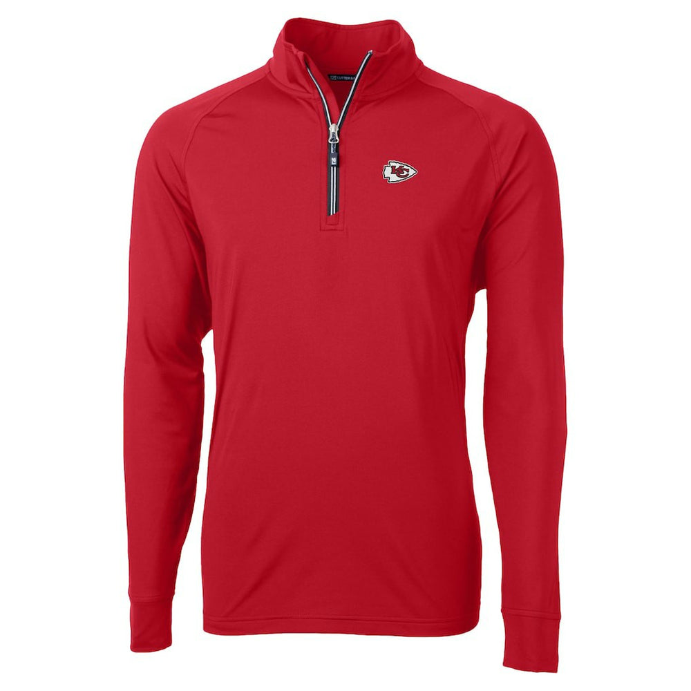 NFL Kansas City Chiefs Cutter & Buck Adapt Eco DryTec Raglan Quarter-Zip Jacket