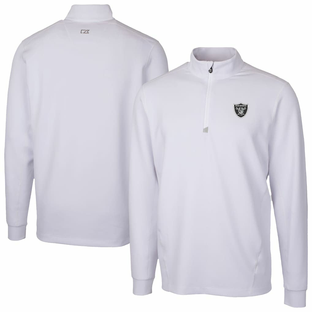 NFL Las Vegas Raiders Cutter & Buck Traverse Stretch Quarter-Zip Top