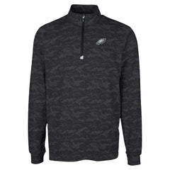 NFL Philadelphia Eagles Cutter & Buck Traverse Camo Print Stretch Quarter-Zip Top