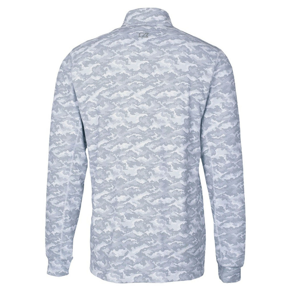 NFL New England Patriots Cutter & Buck Traverse Camo Print Stretch Quarter-Zip Top