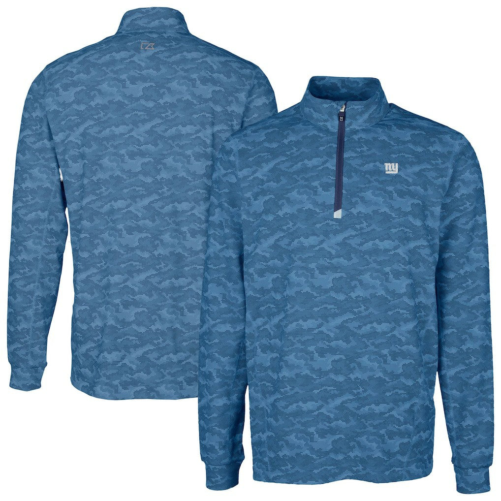 NFL New York Giants Cutter & Buck Traverse Camo Print Stretch Quarter-Zip Top