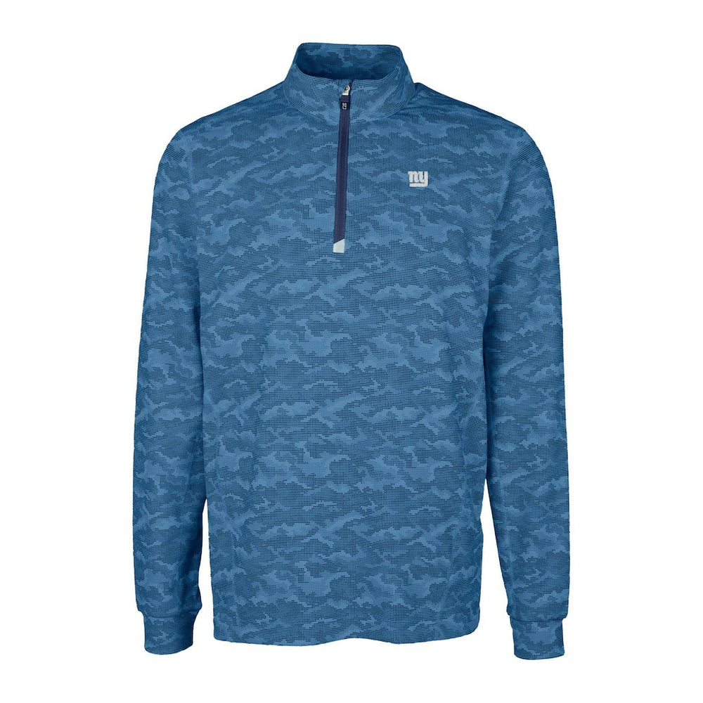 NFL New York Giants Cutter & Buck Traverse Camo Print Stretch Quarter-Zip Top