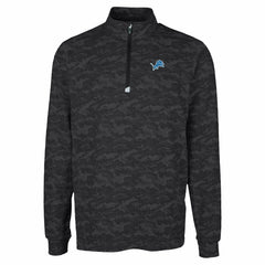 NFL Detroit Lions Cutter & Buck Traverse Camo Print Stretch Quarter-Zip Top