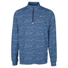 NFL Denver Broncos Cutter & Buck Traverse Camo Print Stretch Quarter-Zip Top