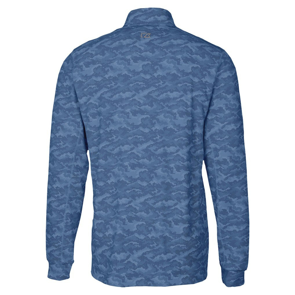 NFL Denver Broncos Cutter & Buck Traverse Camo Print Stretch Quarter-Zip Top