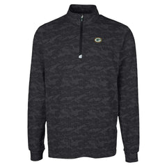 NFL Green Bay Packers Cutter & Buck Traverse Camo Print Stretch Quarter-Zip Top