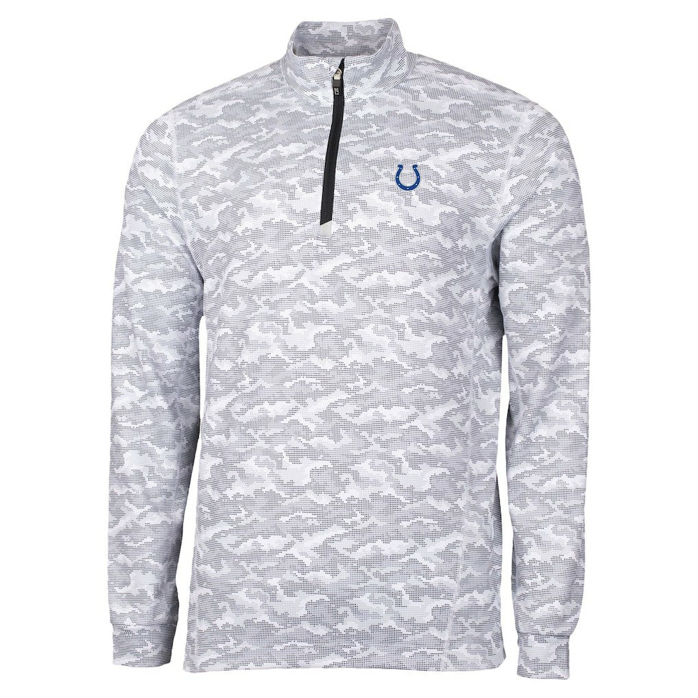 NFL Indianapolis Colts Cutter & Buck Traverse Camo Print Stretch Quarter-Zip Top