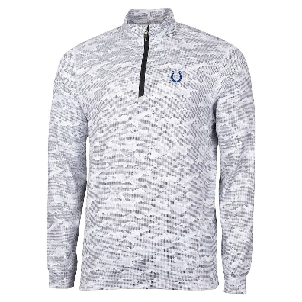 NFL Indianapolis Colts Cutter & Buck Traverse Camo Print Stretch Quarter-Zip Top
