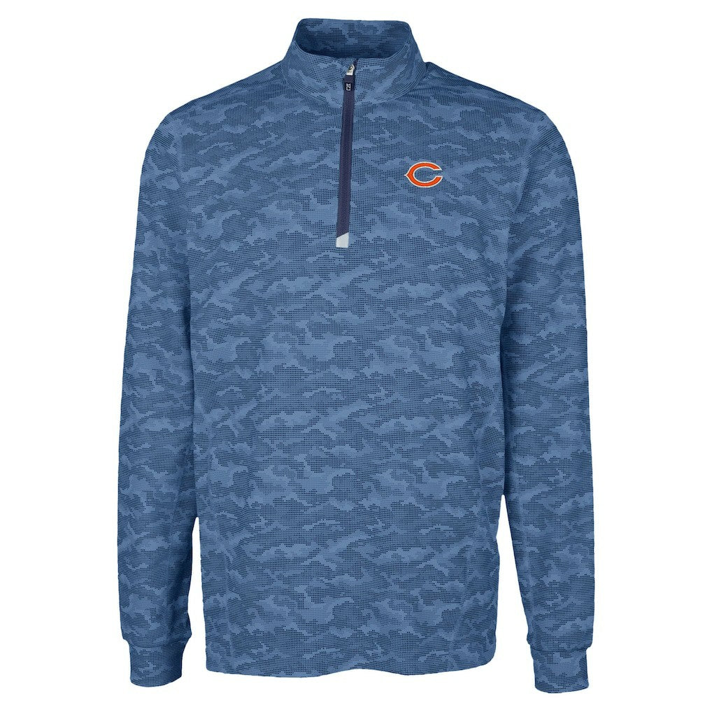 NFL Chicago Bears Cutter & Buck Traverse Camo Print Stretch Quarter-Zip Top