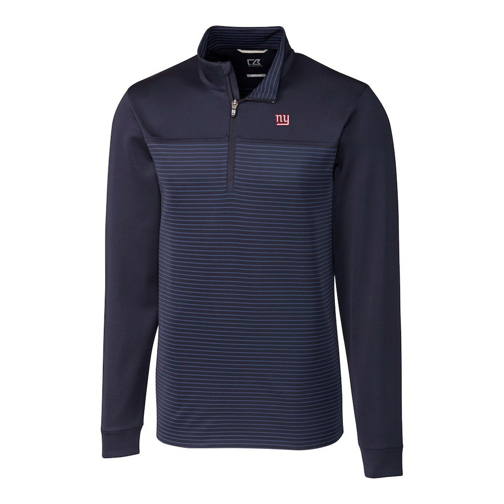 NFL New York Giants Cutter & Buck Traverse Stripe Stretch DryTec Quarter-Zip Top