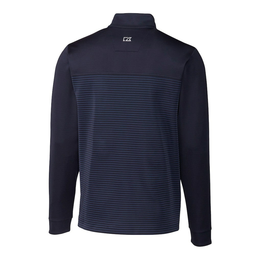 NFL New York Giants Cutter & Buck Traverse Stripe Stretch DryTec Quarter-Zip Top