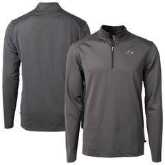 NFL Baltimore Ravens Cutter & Buck Virtue Eco Pique Micro Stripe Quarter-Zip Jacket