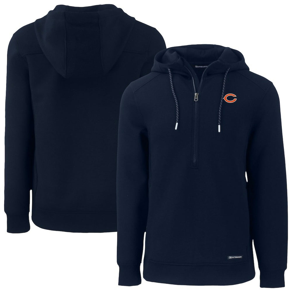 NFL Chicago Bears Cutter & Buck Roam Eco Recycled Half-Zip Hoodie