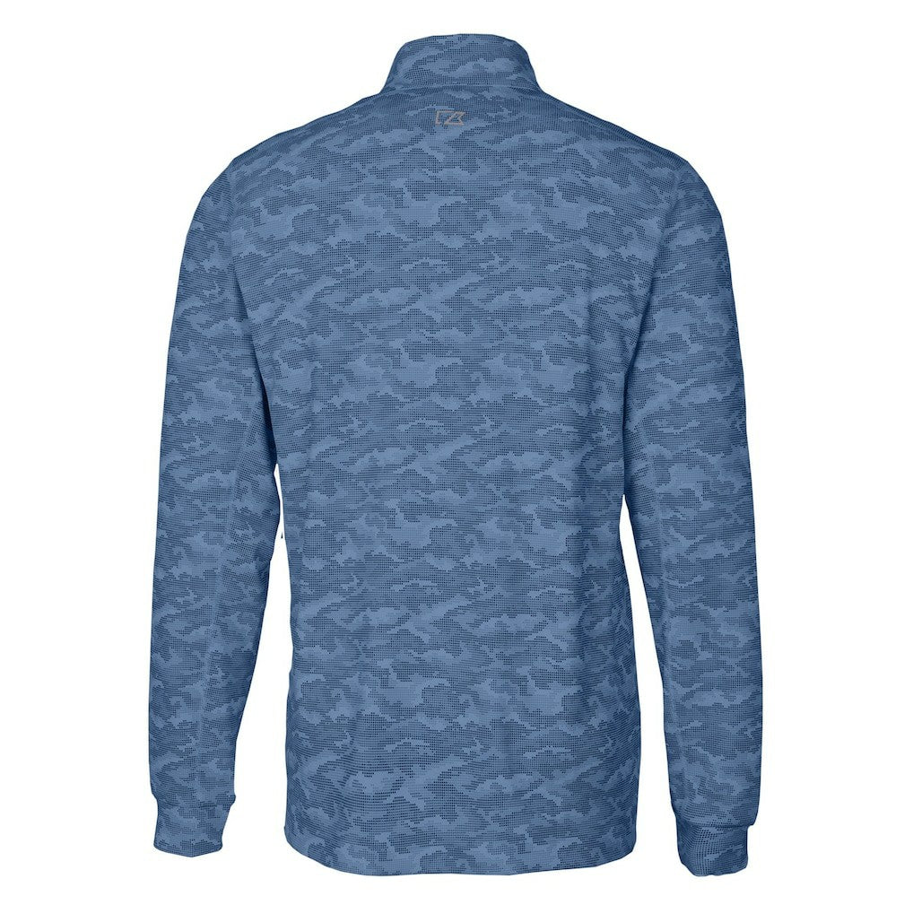 NFL Washington Commanders Cutter & Buck Big & Tall Americana Traverse Eco Camo Tri-Blend DryTec Quarter-Zip Jacket