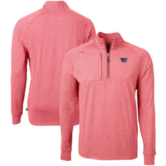 NFL Washington Commanders Cutter & Buck Big & Tall Adapt Eco Raglan Quarter-Zip Jacket