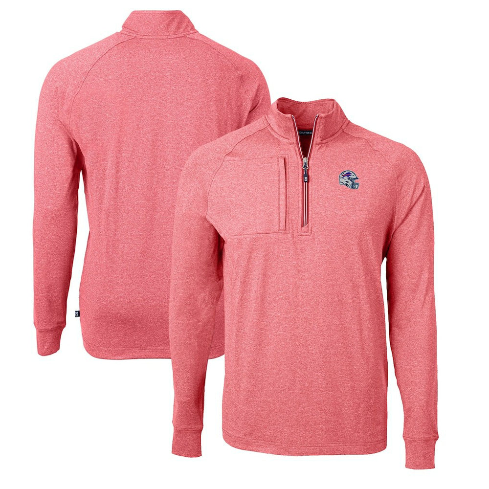 NFL Buffalo Bills Cutter & Buck Big & Tall Adapt Eco Raglan Quarter-Zip Jacket