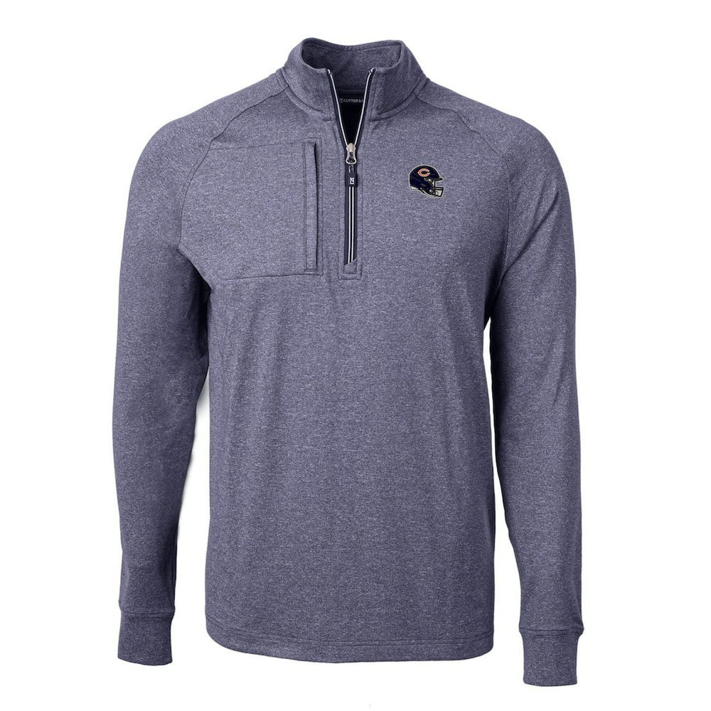 NFL Chicago Bears Cutter & Buck Big & Tall Adapt Eco Raglan Quarter-Zip Jacket