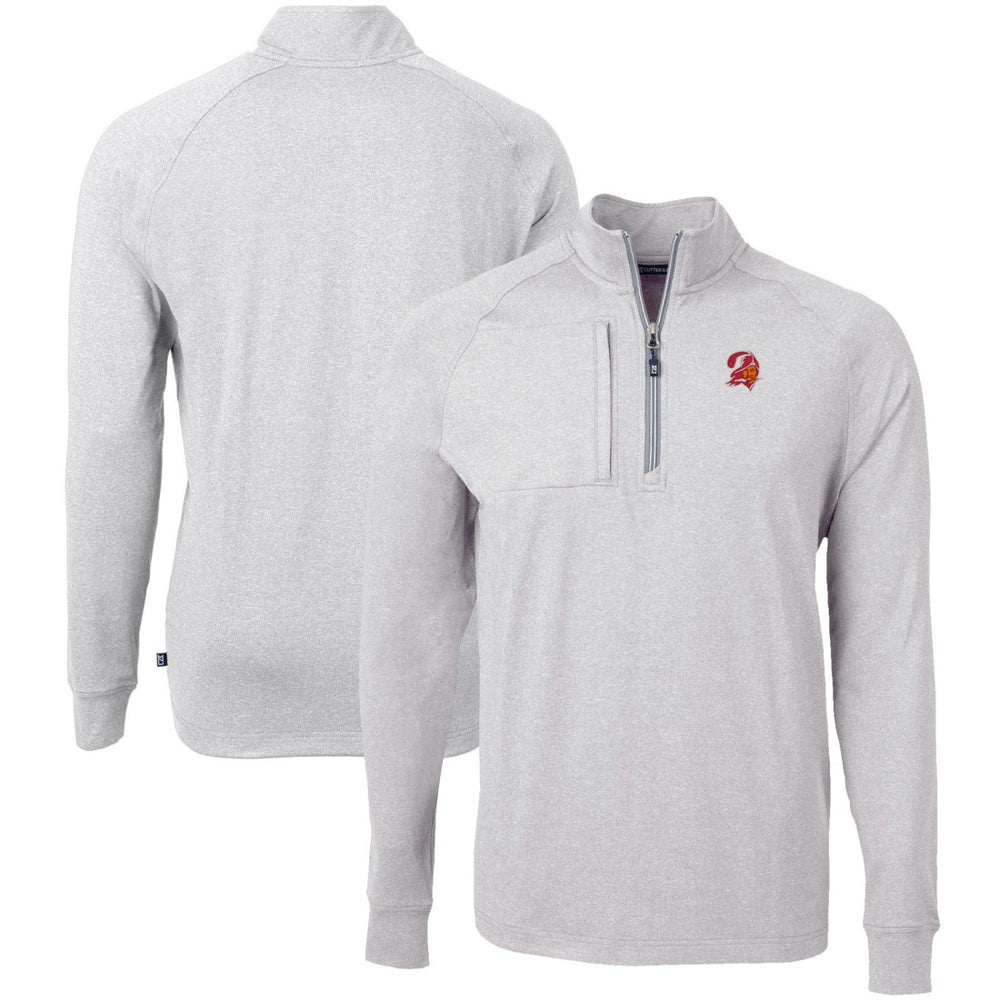 NFL Tampa Bay Buccaneers Cutter & Buck Big & Tall Adapt Eco Raglan Quarter-Zip Jacket
