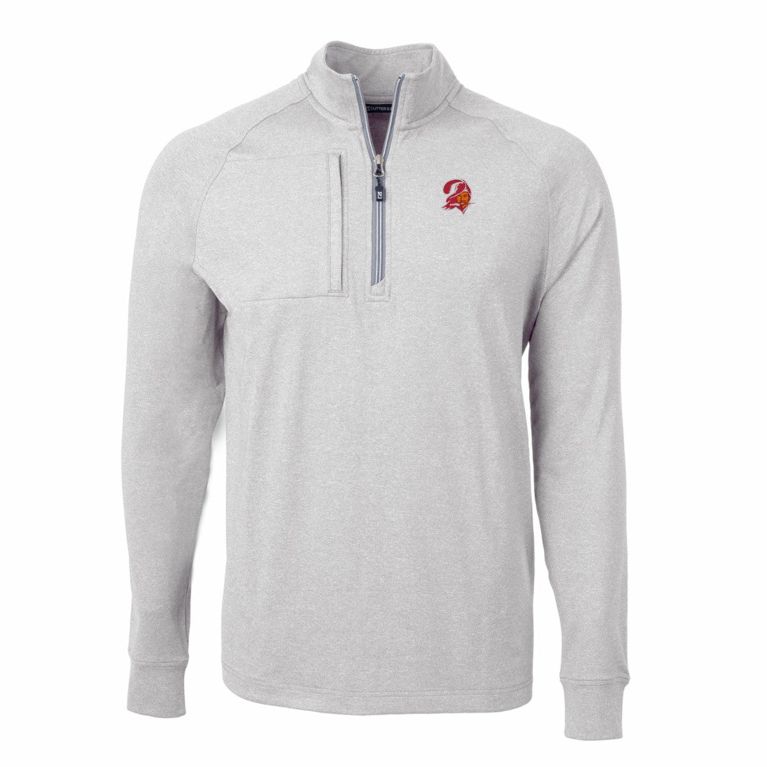 NFL Tampa Bay Buccaneers Cutter & Buck Big & Tall Adapt Eco Raglan Quarter-Zip Jacket