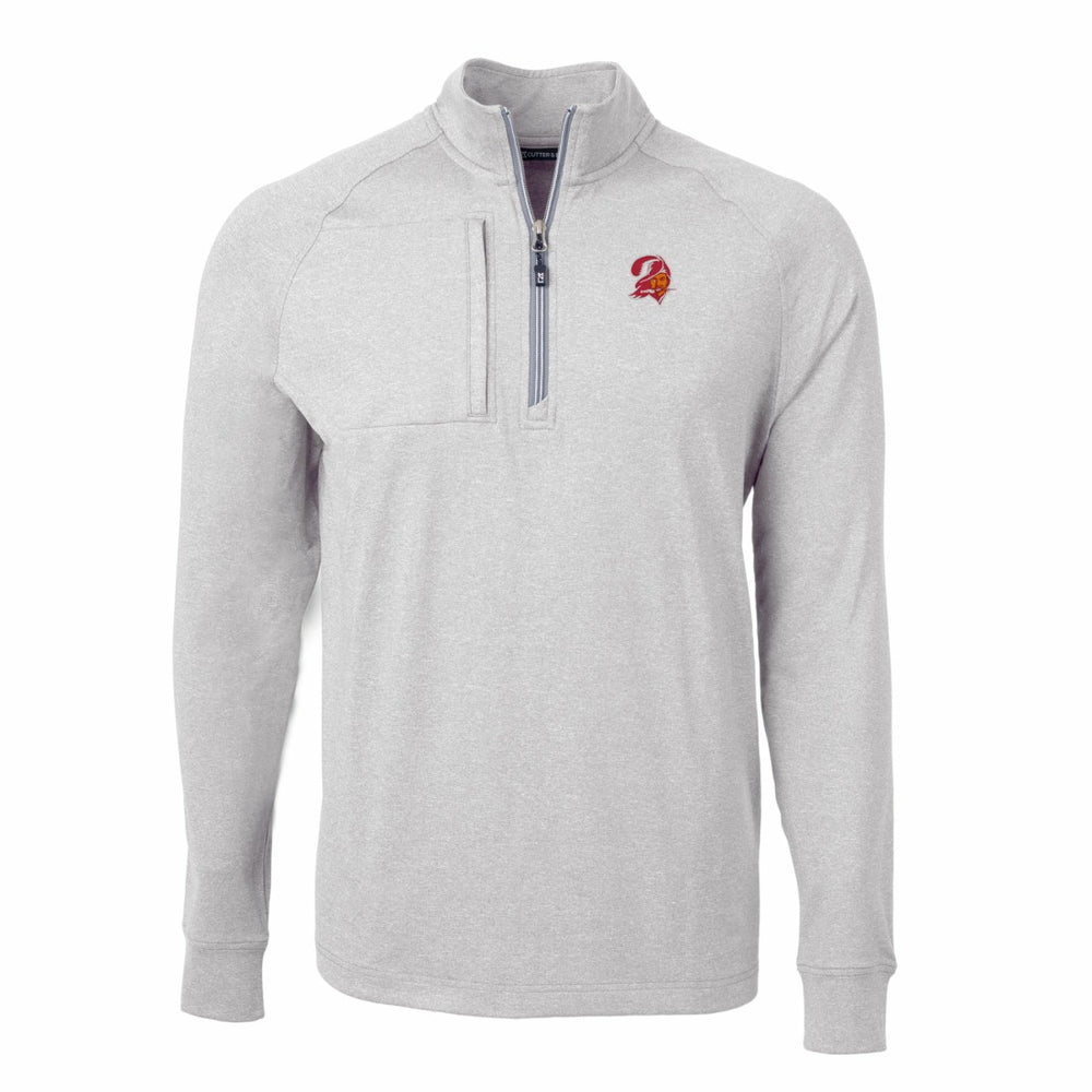 NFL Tampa Bay Buccaneers Cutter & Buck Big & Tall Adapt Eco Raglan Quarter-Zip Jacket