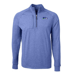 NFL Seattle Seahawks Cutter & Buck Big & Tall Adapt Eco Raglan Quarter-Zip Jacket