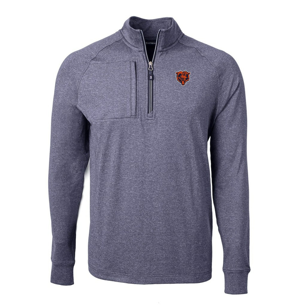 NFL Chicago Bears Cutter & Buck Big & Tall Adapt Eco Raglan Quarter-Zip Jacket